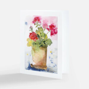 Red Geranium Notecard