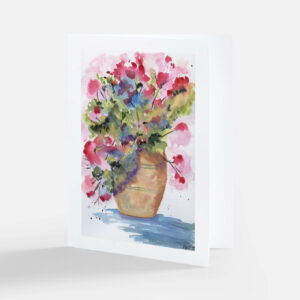 Pink Florals Notecard