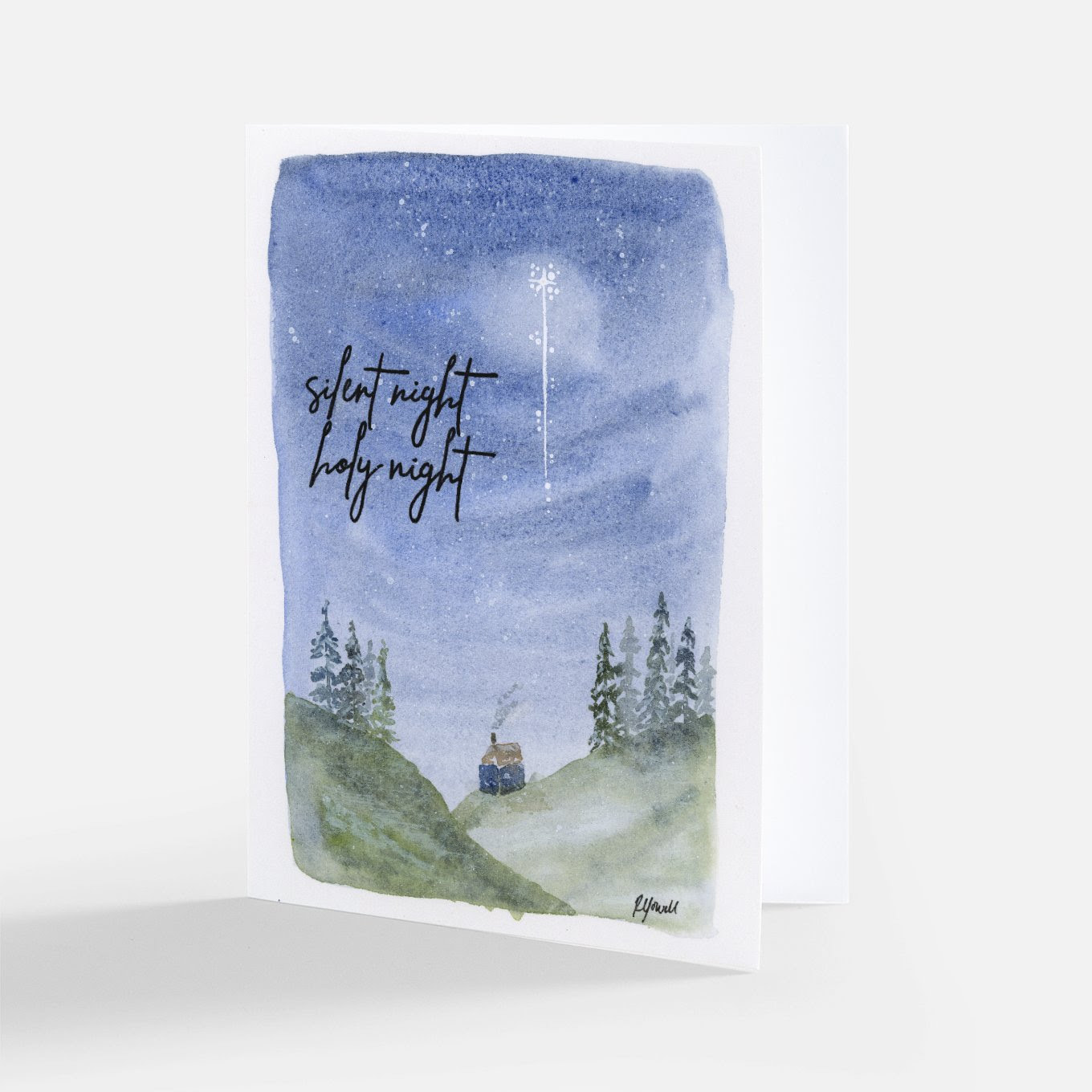 Silent Night Notecard