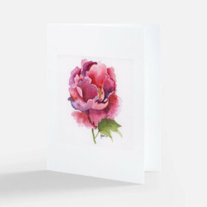 Pink Peony Notecard