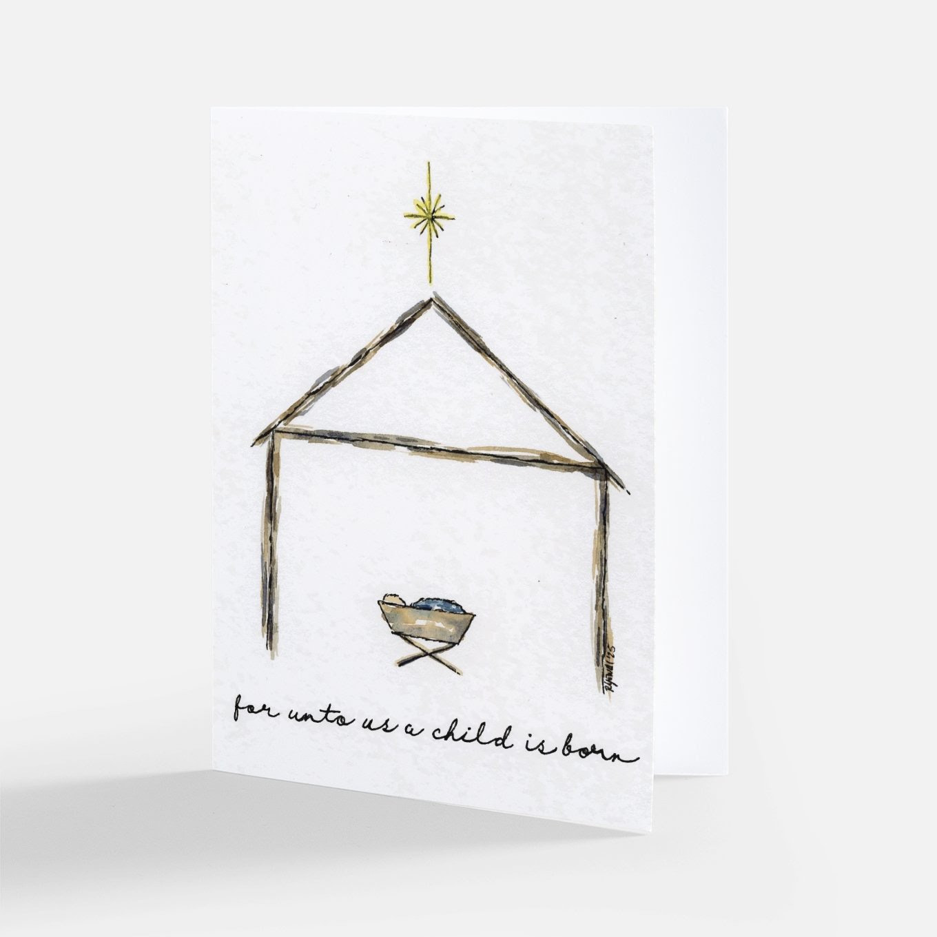 For Unto Us a Child Is Born Notecard