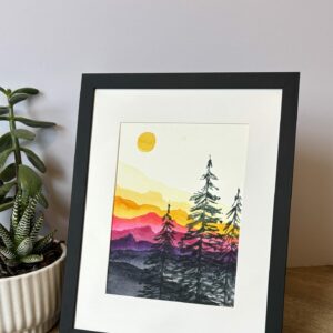 Dreamy Mountain Sunset- Original Painting