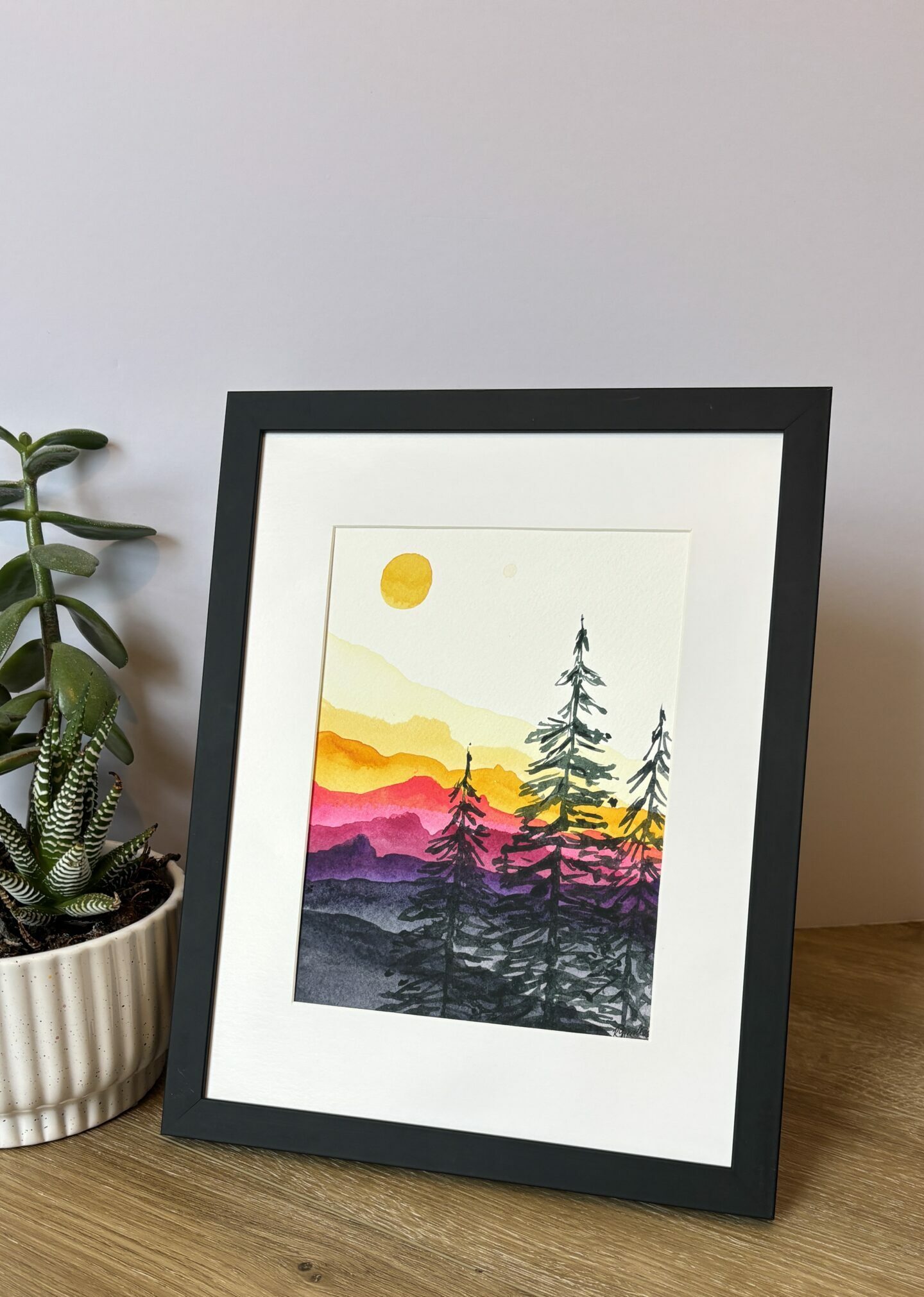 Dreamy Mountain Sunset- Original Painting