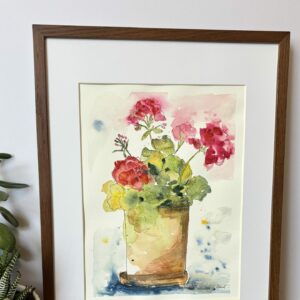 Red Geraniums- original painting