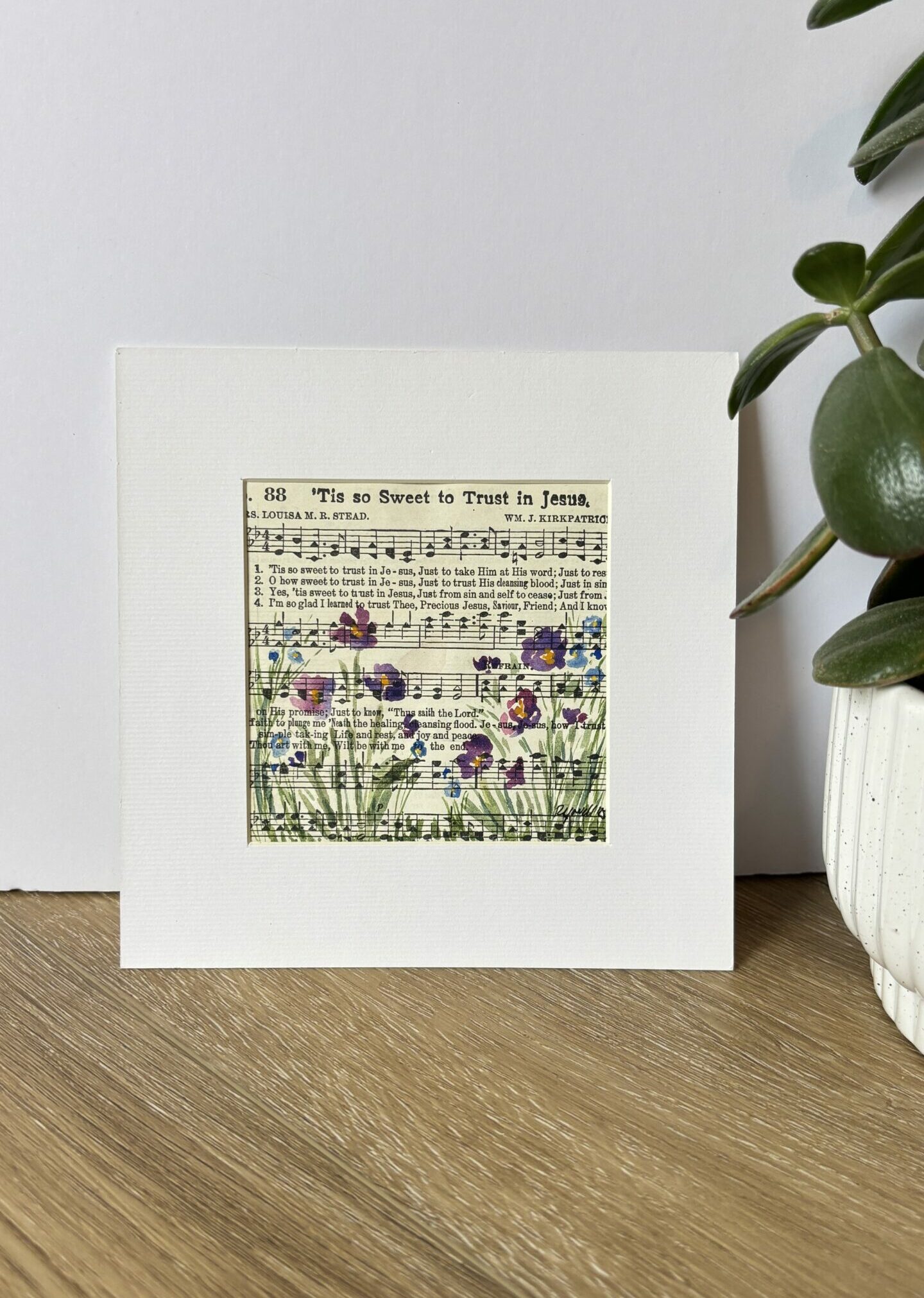 Hymnal Art: 'Tis So Sweet To Trust In Jesus